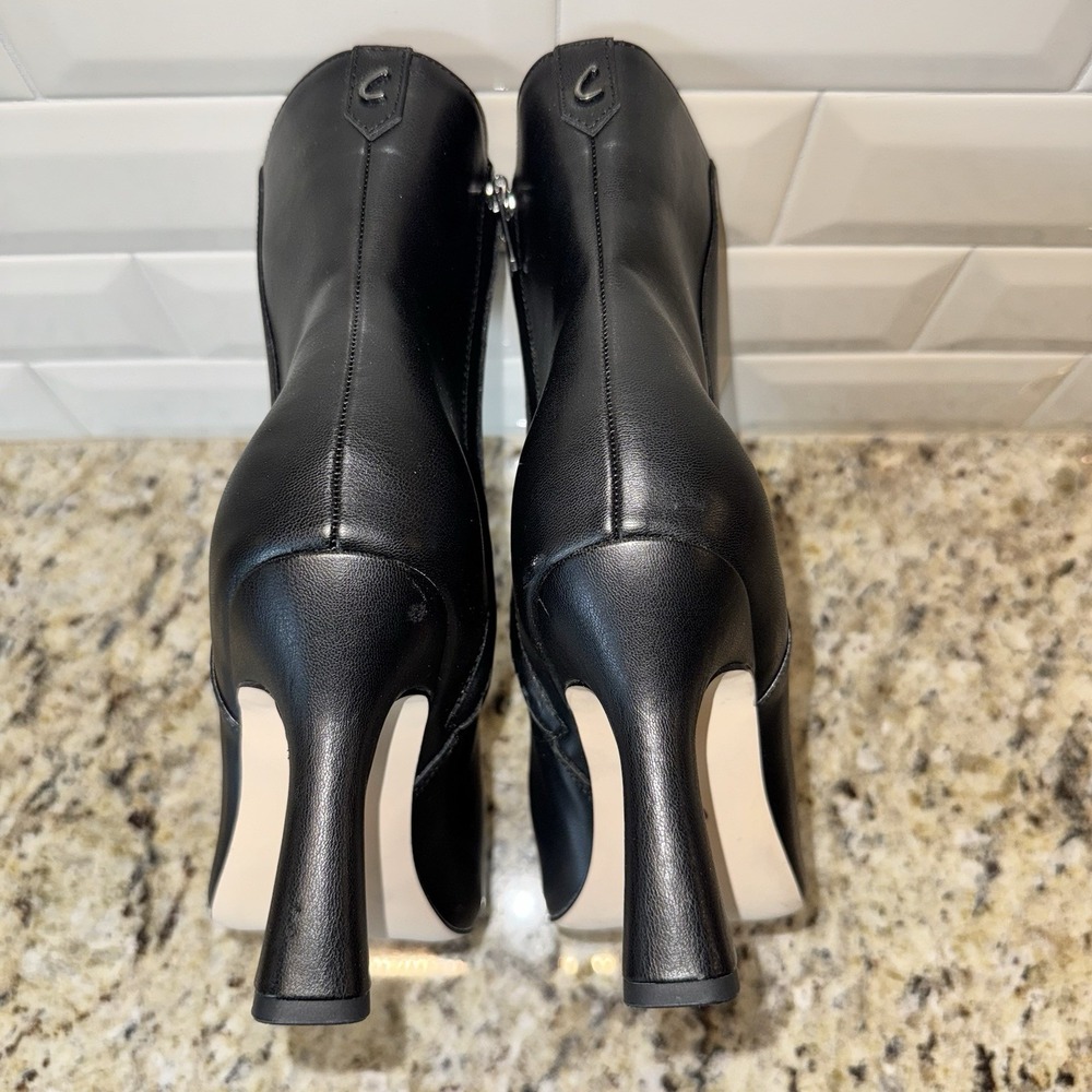 Circus NY by Sam Edelman Bootie Heel Women's 10M Emma Square Toe Black Vegan - Picture 15 of 16